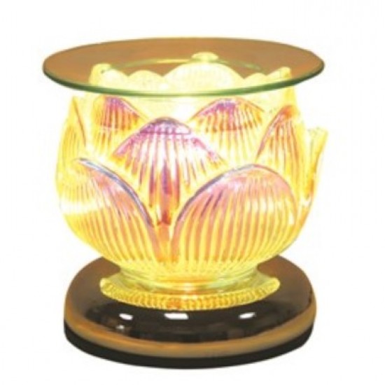 Electric Wax Melt Burner Touch - Glass Lustre Lotus Cup