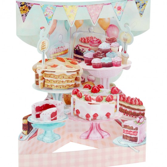 Home made cakes 3D Swinging card SC172