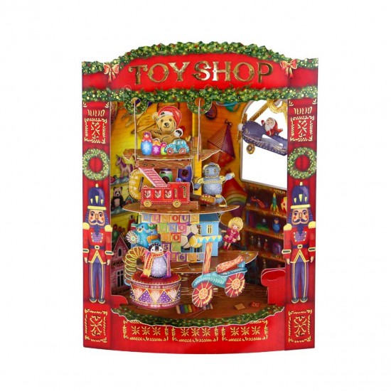 Christmas toy shop swinging cards XSC208