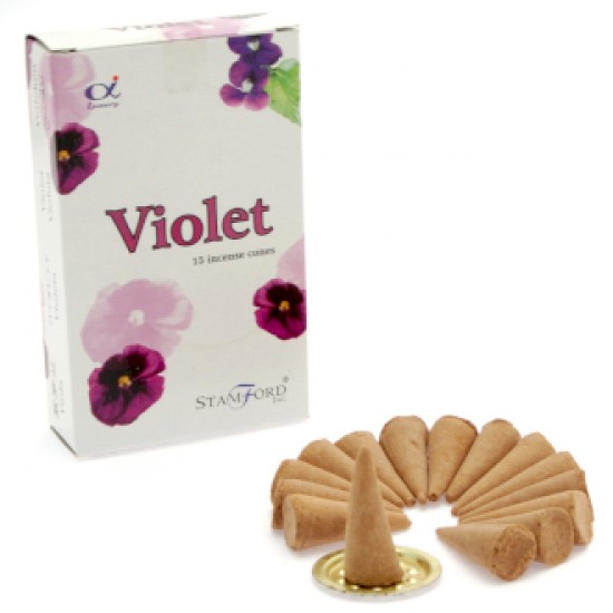 Violet Incense cones x15pk