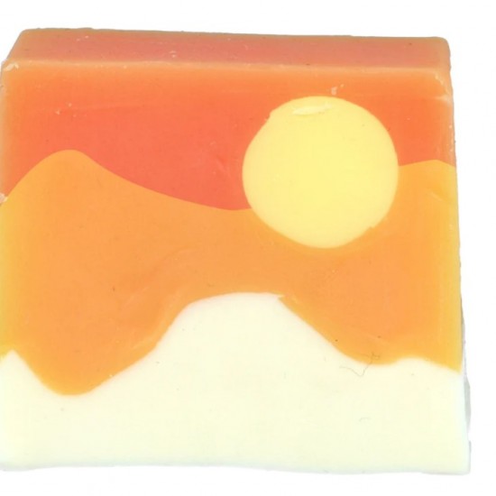 Here comes the sun soap slice