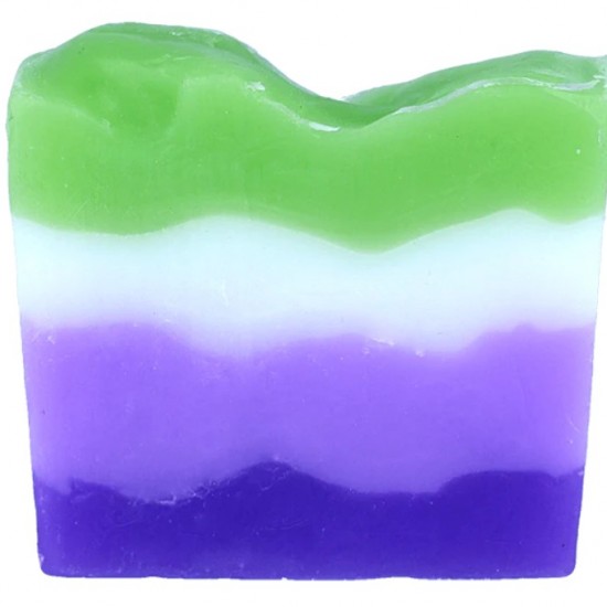 Purple kiwi soap slice