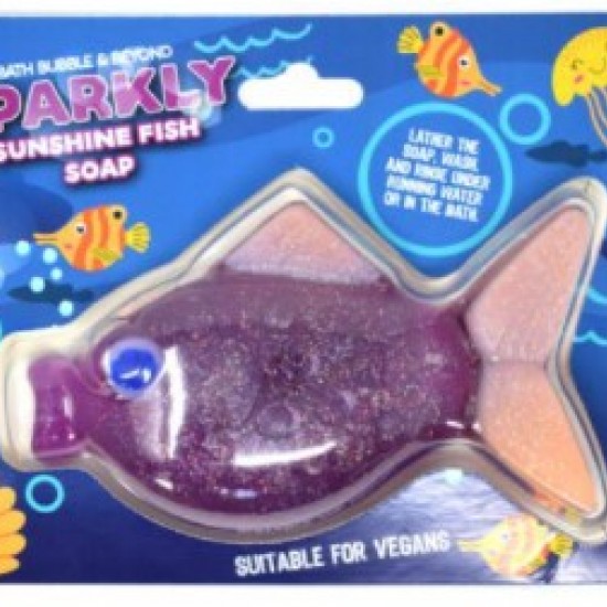 Fish Soap Purple glitter