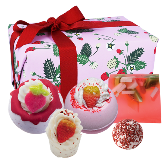 Strawberry Feels Wrapped Gift Set